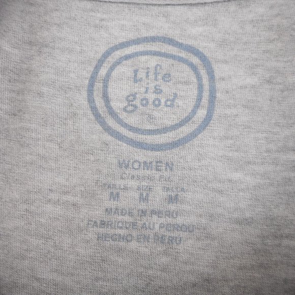 Life Is Good Women's Size M Crusher Tee Gray Golf Cartoon T-shirt Short Sleeve - Picture 4 of 6